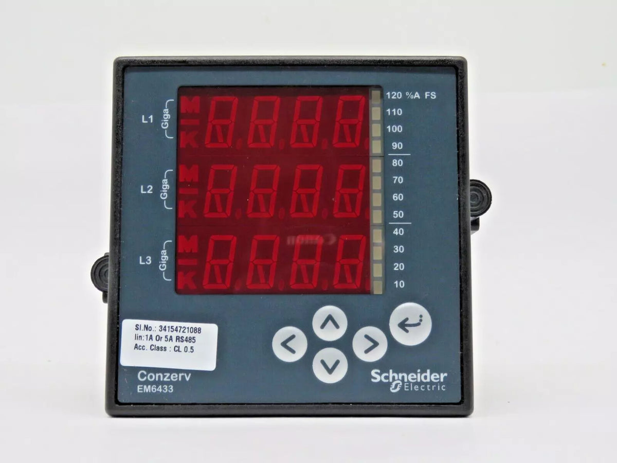 Set of 5 Schneider Electric EM6433 Conzerv Power and Energy Meter 80-600V - New