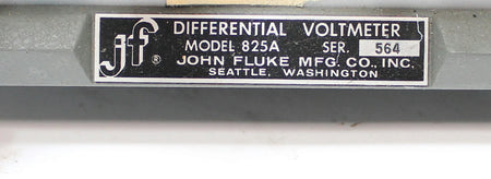John Fluke 825A AC-DC Differential Voltmeter