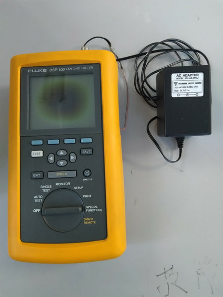 Fluke DSP-100 LAN Cable Meter w/ an external AC Adapter - XG eqpt