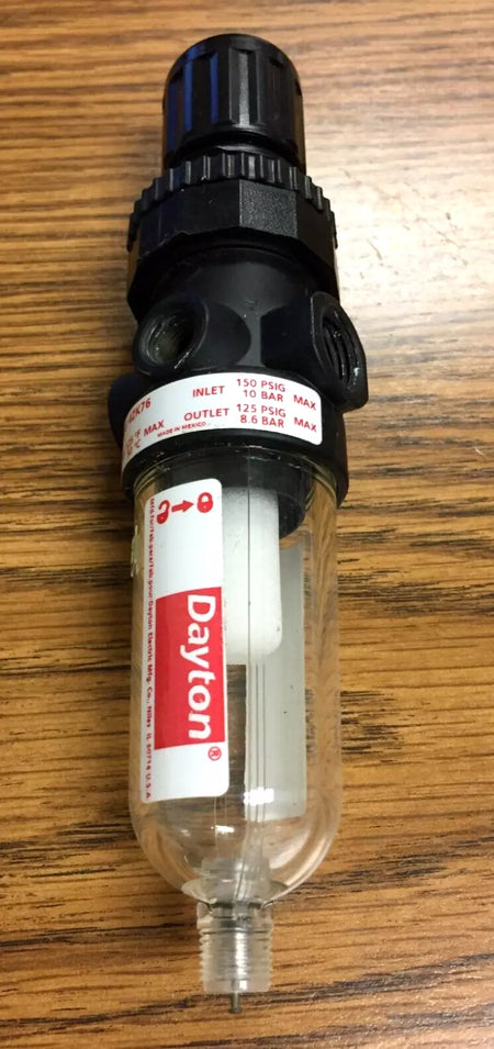 Dayton 4ZK76 Filter Regulator, 150 PSIG 10 Bar Temp 125°F/50°C
