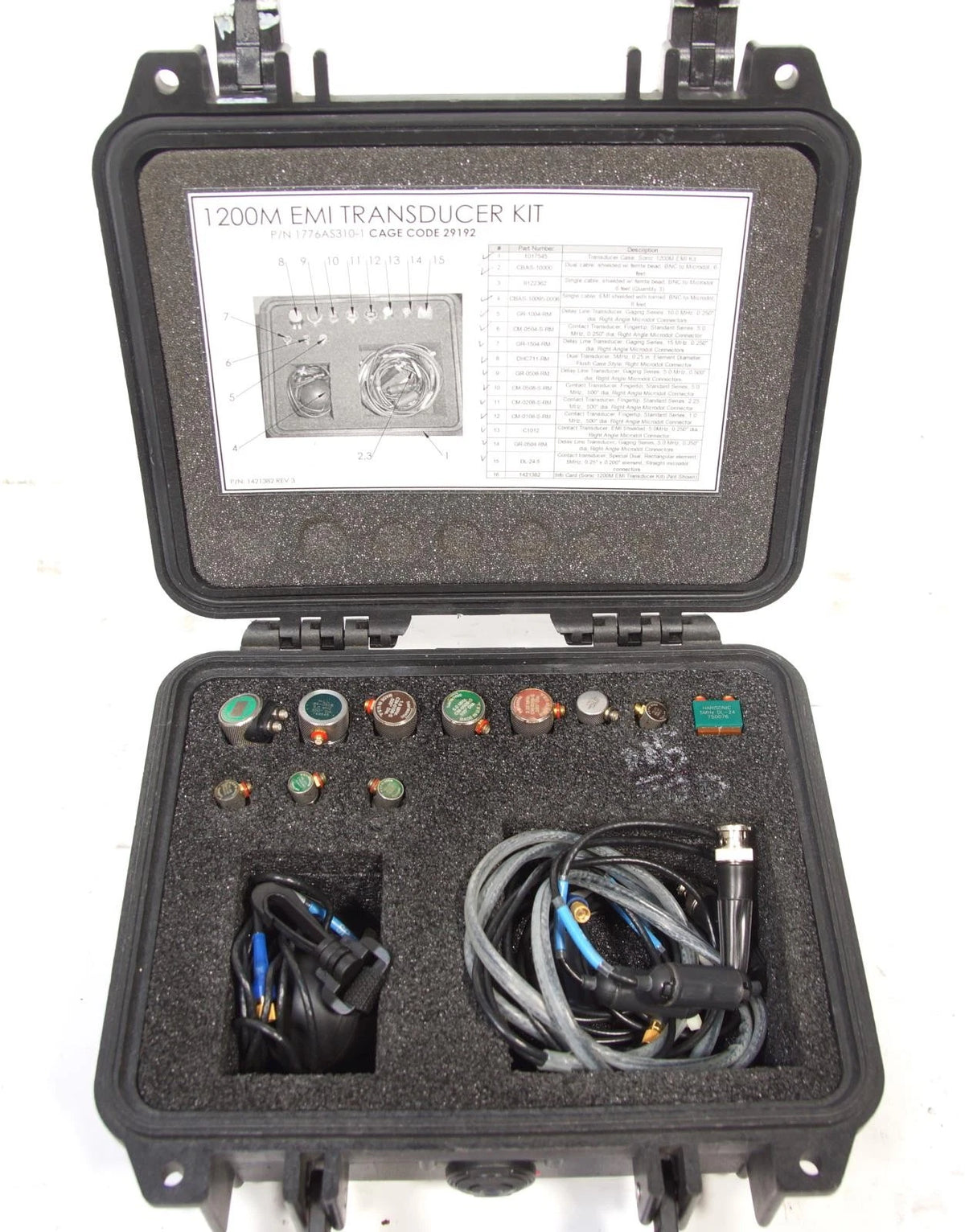 Olympus Sonic 1200M EMI Ultrasonic Flaw Detector with Transducer Kit