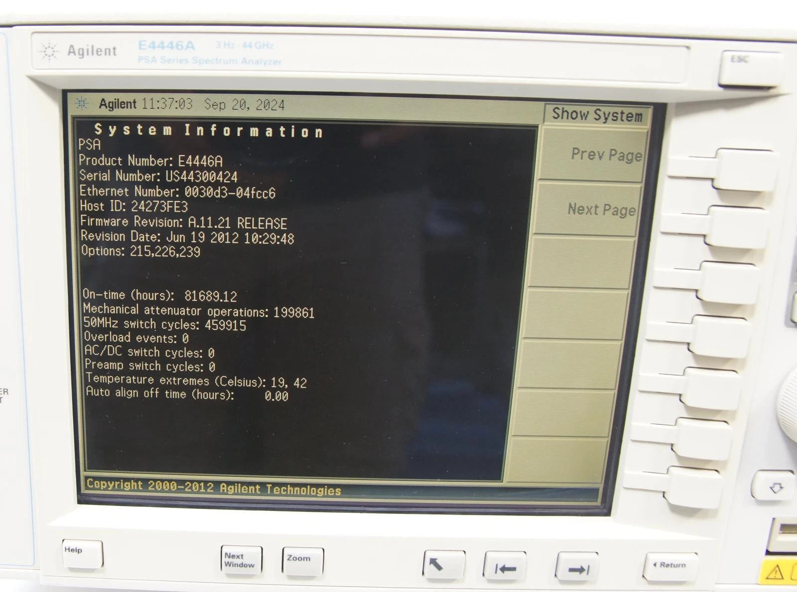 Keysight Agilent 34980A Multifunction Switch / Measure Unit with 34945A Board