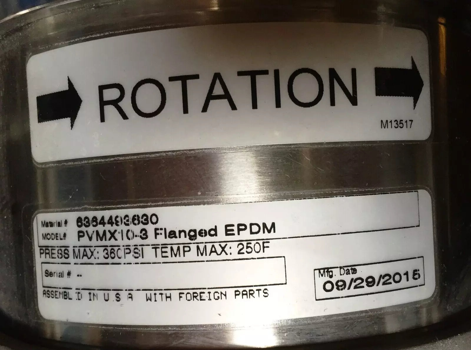 Pentair Water PVMX10-3-Flanged-EPDM Vertical Multistage Pump (Motor Not Included)