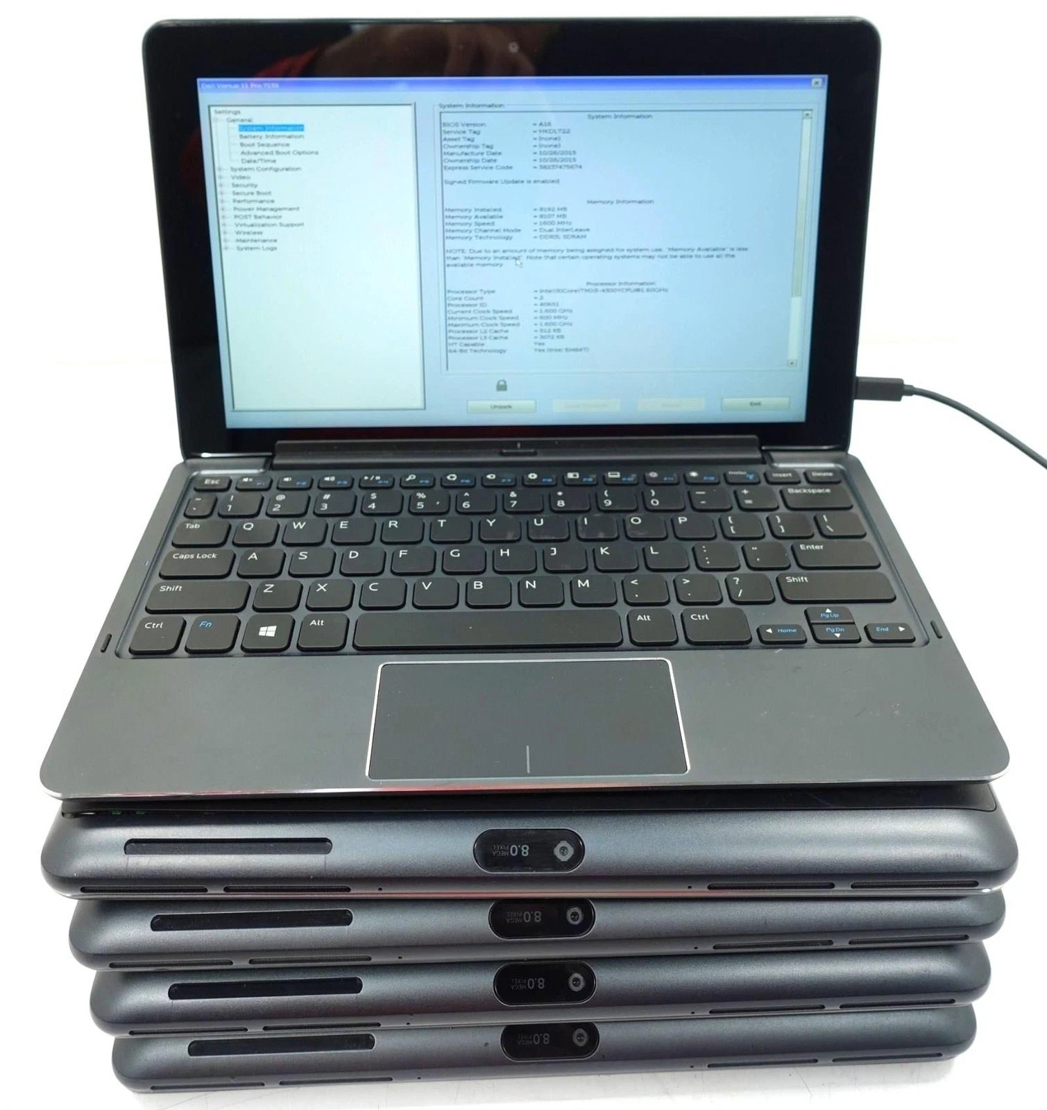 Lot 5 Dell Venue 11 Pro 7139 i5-4300y 1.60GHz 8GB 10.8" No HD Tablets