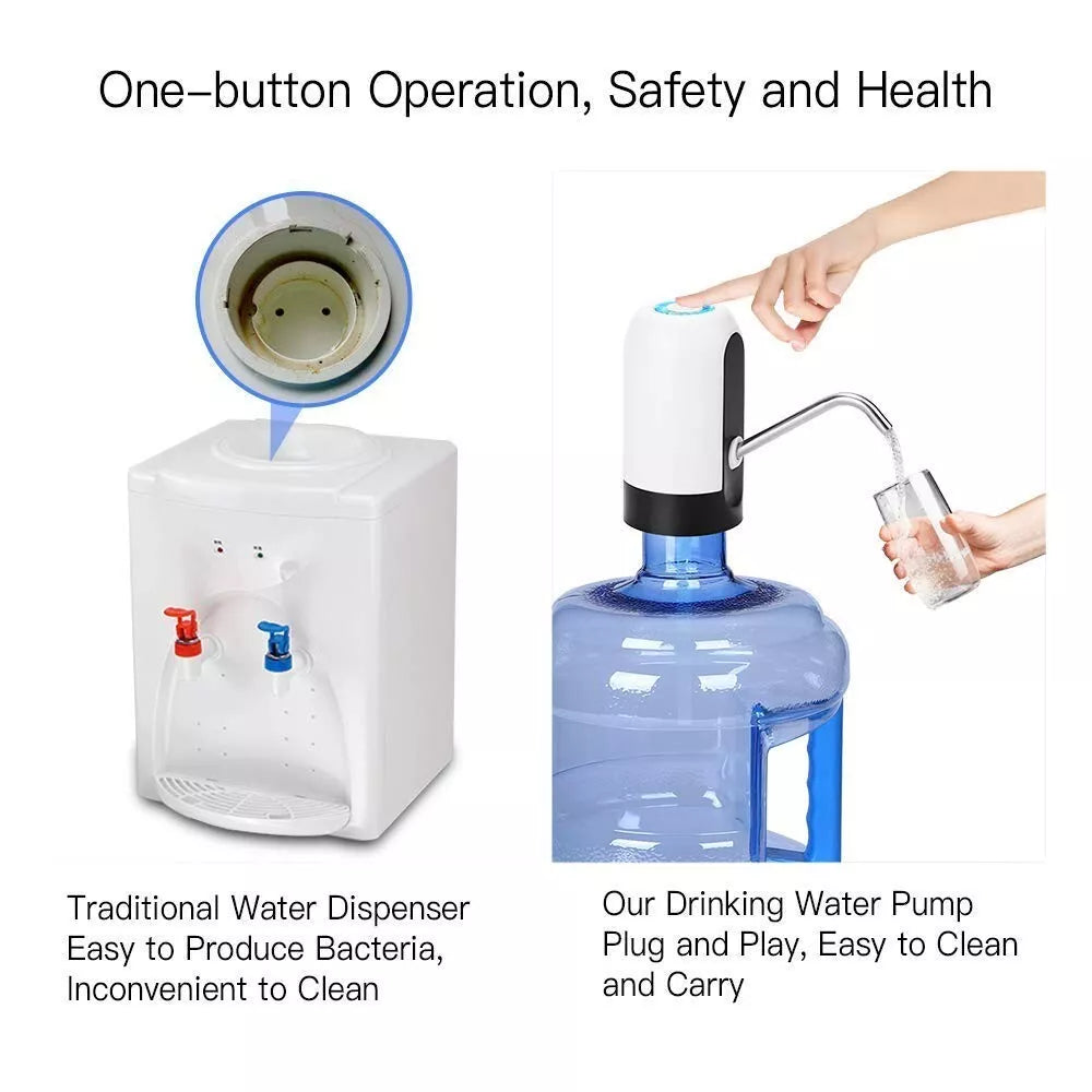 Automatic Wireless Portable Mini Rechargeable Water Bottle Can Dispenser Pump