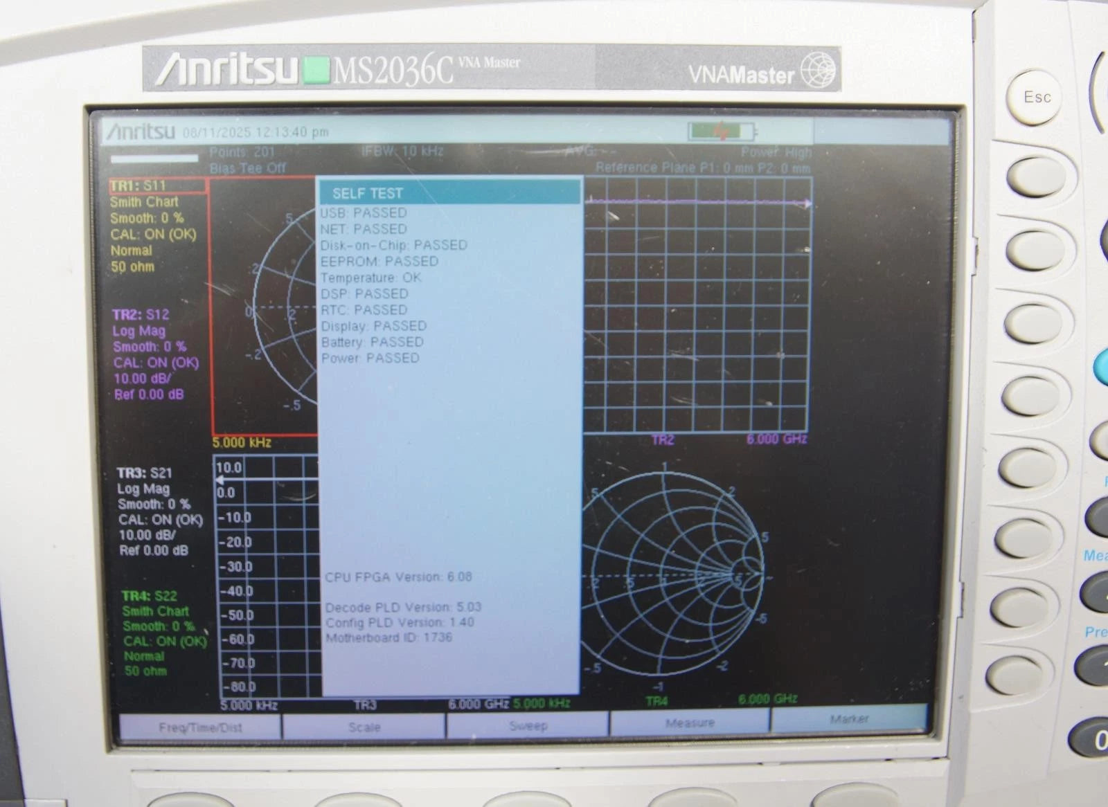 Anritsu MS2036C VNA Master 9MHz to 9GHz Vector Network Analyzer OPT 2/10/15/31