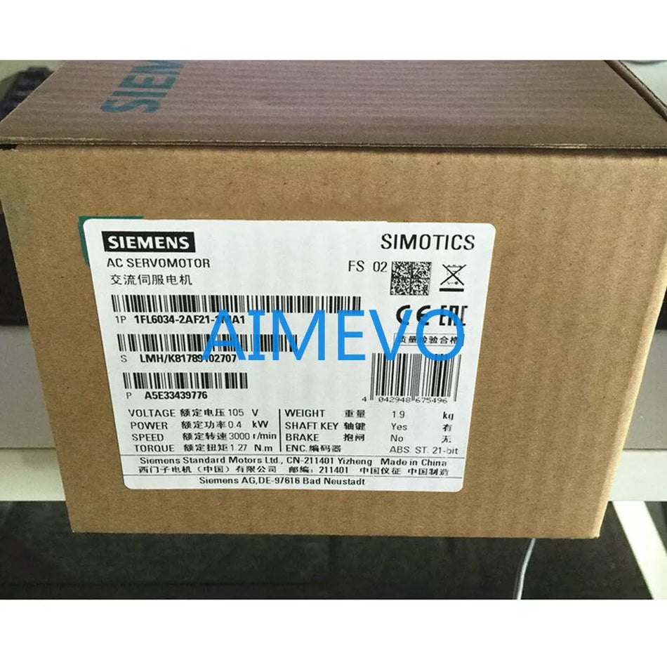 1FL6034-2AF21-1MA1 SIEMENS Servo Motor NEW Spot Goods