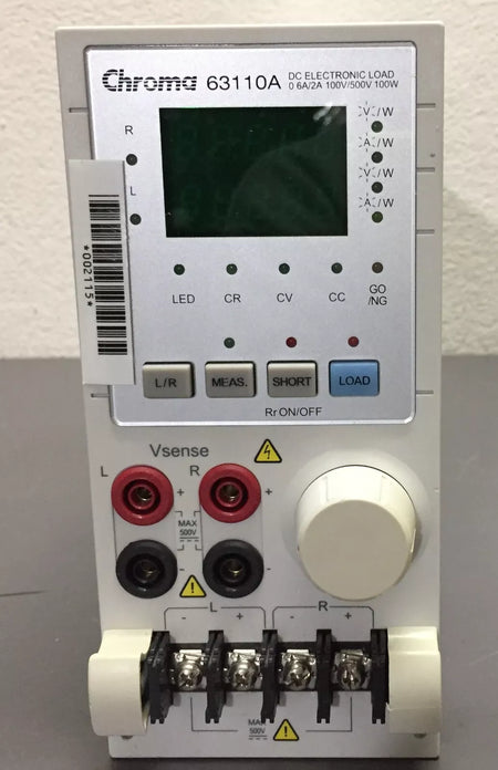 Chroma 63110A DC Electronic Load Module 0.6A-2A, 100V-500V, 100W