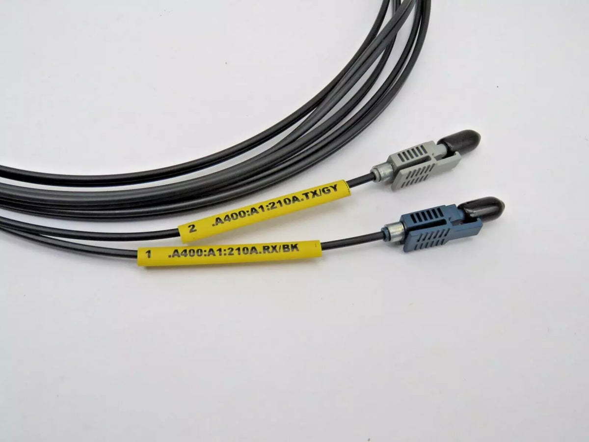 2m LC to LC Duplex Fiber Optic Cable A400: A1:210A RX/BK TX/GY