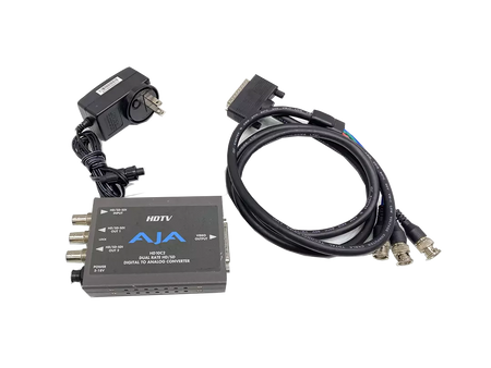AJA HD10C2 HD/SD-SDI to Analog Converter with Power Adapter and Cable