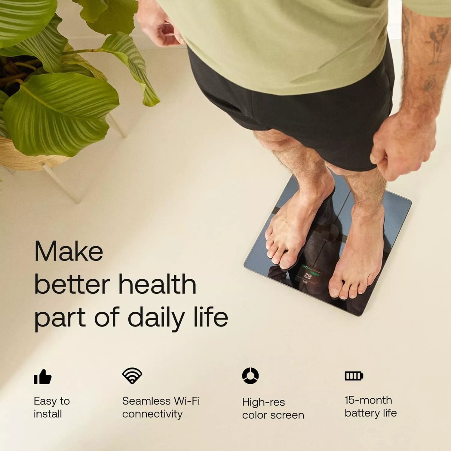 Withings Body Smart Scale - Wi-Fi Bluetooth for Weight, Fat, BMI & Body Composition