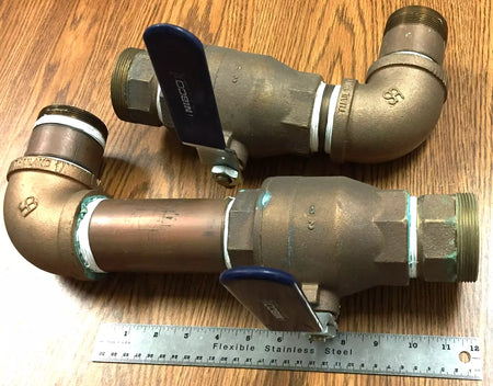 NIBCO 2 Female NPT Threaded Bronze Ball Valve, 600 CWP, 150 SWP with Fittings