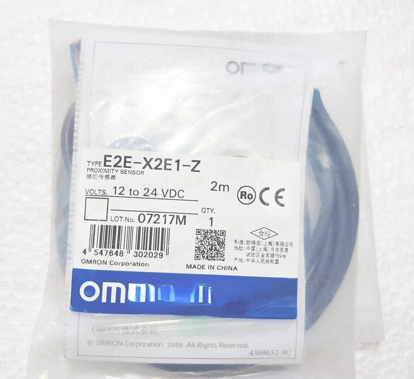 Omron E2E-X2E1-Z Proximity Switch with Expedited Shipping