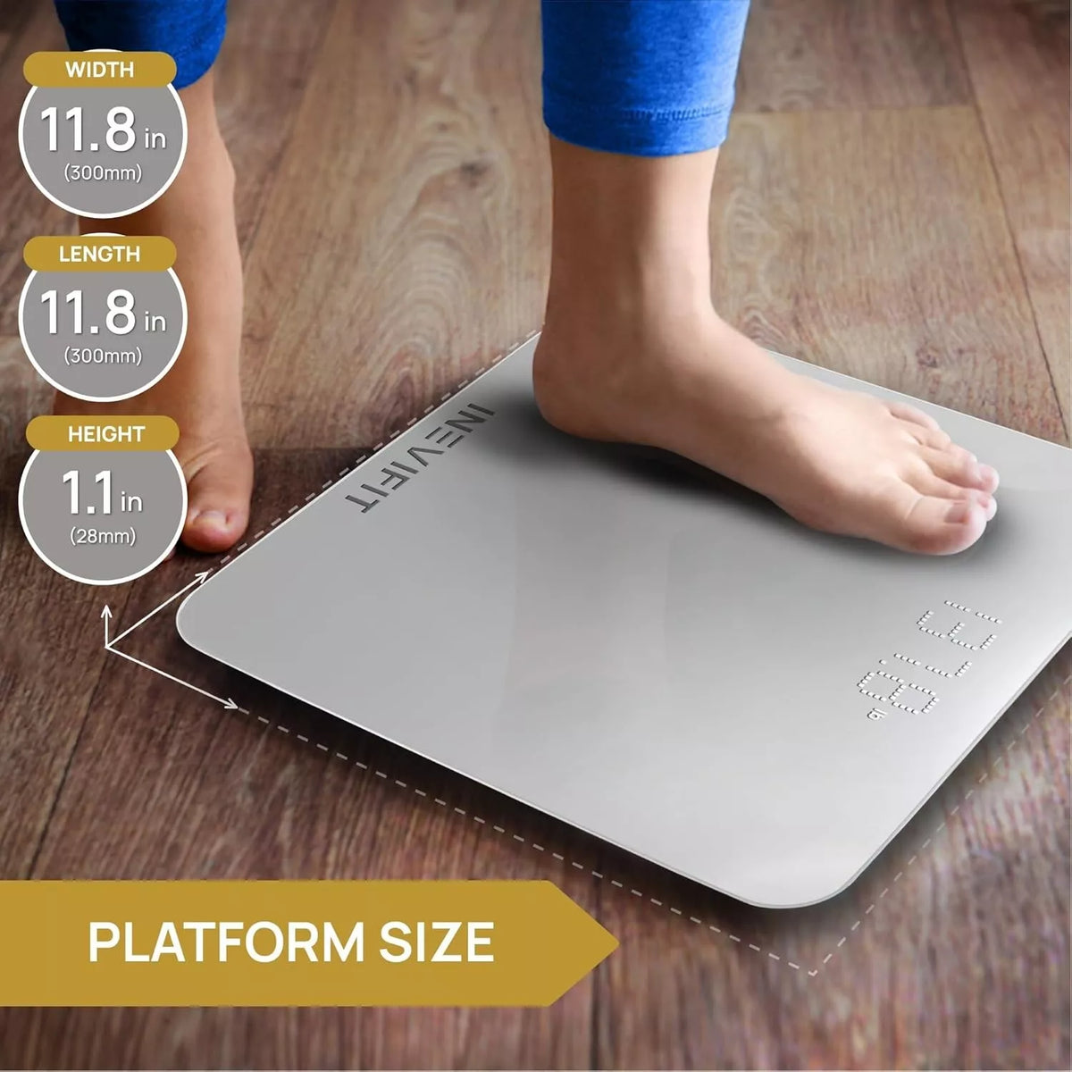 INEVIFIT Digital Bathroom Scale for Accurate Weight Measurement
