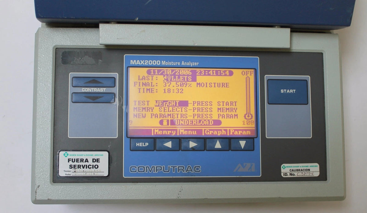 Arizona Instruments Computrac MAX-2000 Moisture Analyzer AS-IS