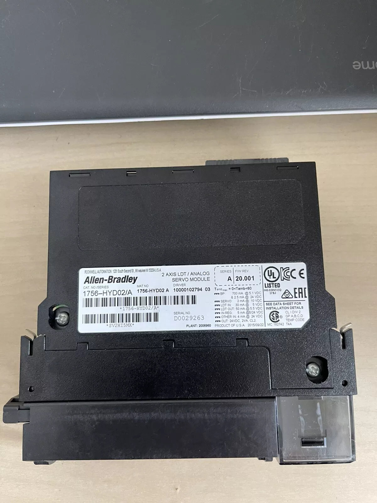 Allen-Bradley 1756-HYD02 ControlLogix Hydraulic Servo Module