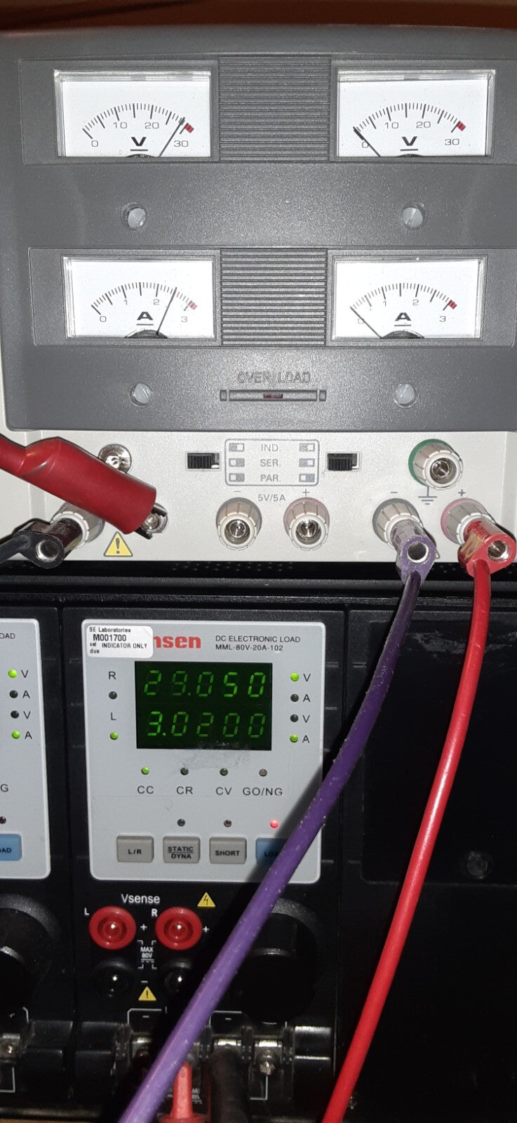 Electronic Load Bank 6 Channels 100W 80V 20A Sorensen 80202 x3 & MML-4