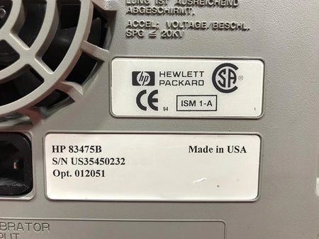 HP Agilent Keysight 83475B Lightwave Communication Analyzer/Oscilloscope