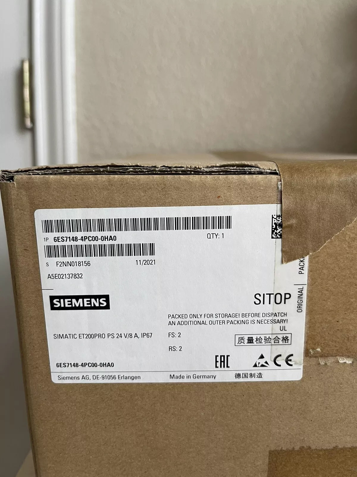 Siemens 6ES7148-4PC00-0HA0 SIMATIC ET200pro (NEW)