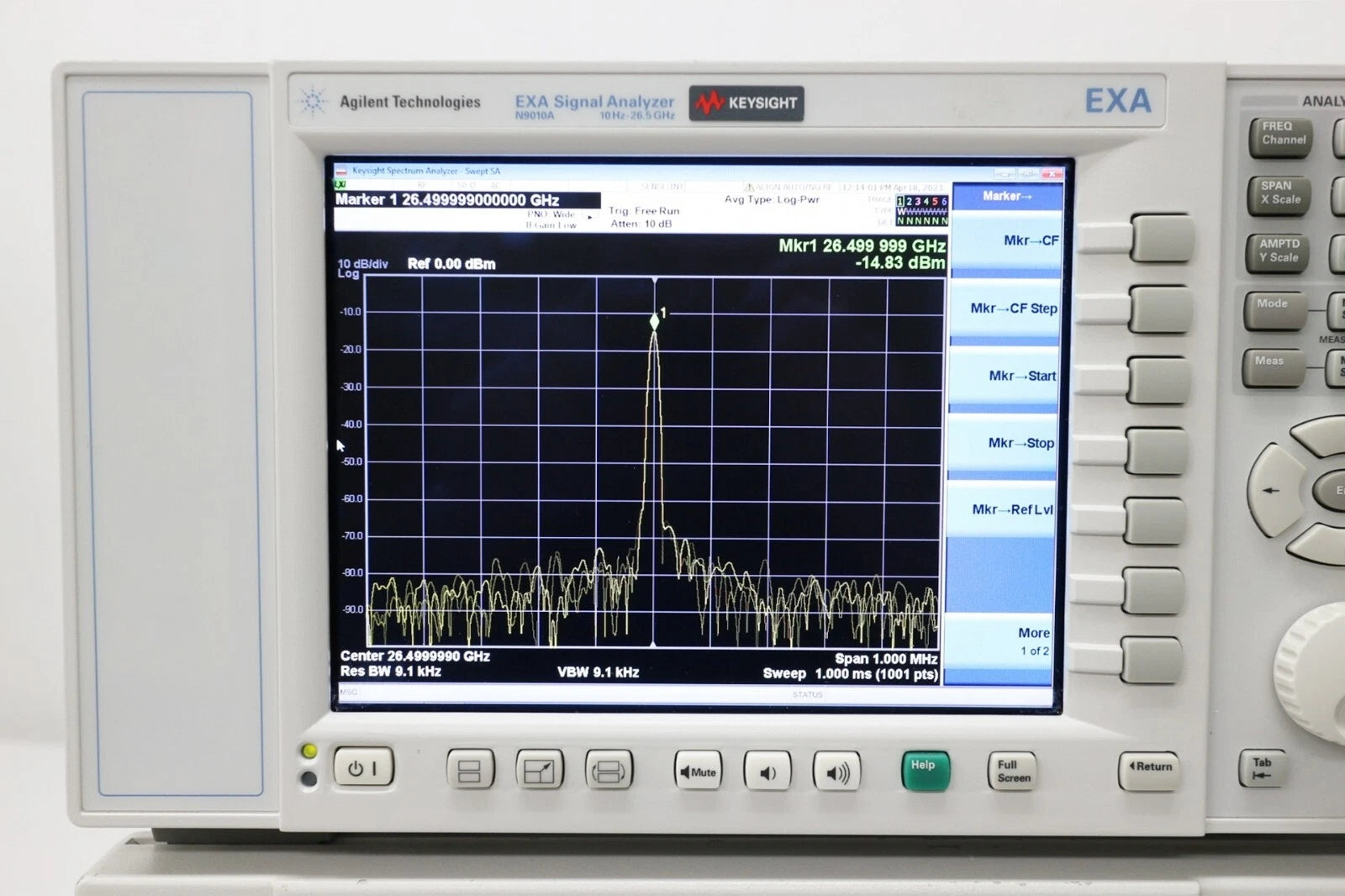 Agilent Keysight N9010A 26.5GHz Spectrum Analyzer