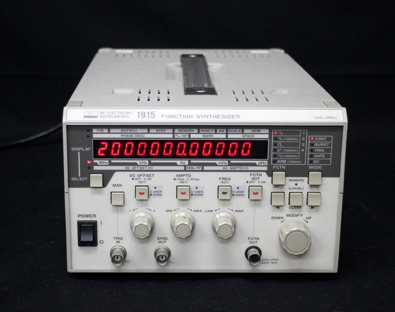 NF 1915 2MHz Function Synthesizer