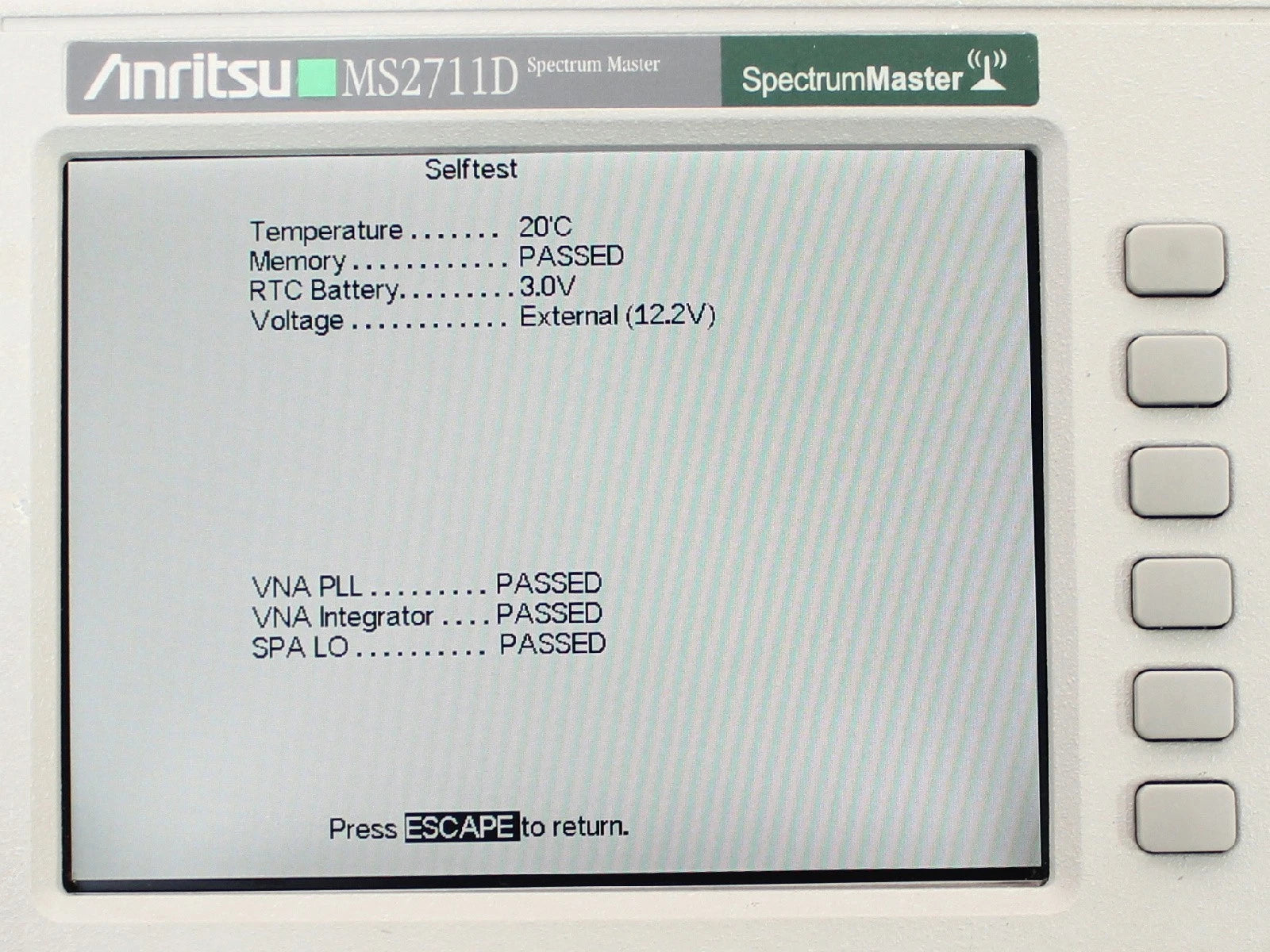 Anritsu MS2711D Color Portable RF Spectrum Analyzer 100kHz to 3GHz