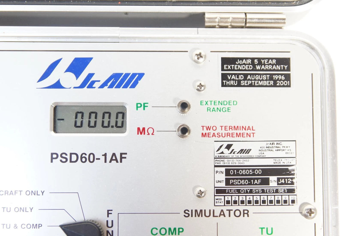 Aeroflex / Viavi PSD60-1AF AC Capacitance Fuel Quantity Test Set