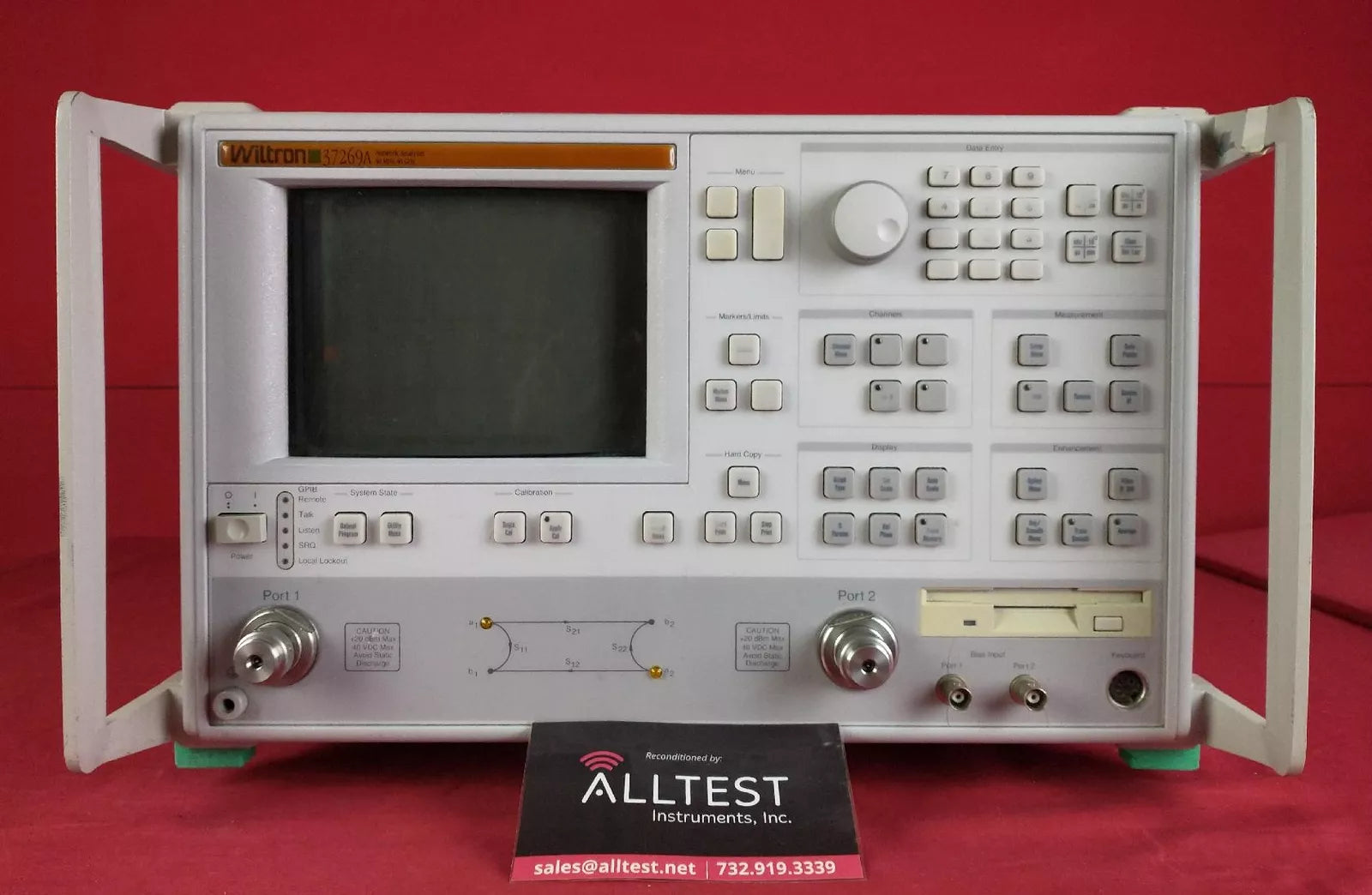 Wiltron 37269A 954905 Vector Network Analyzer, 40 MHz - 40 GHz OPTIONS