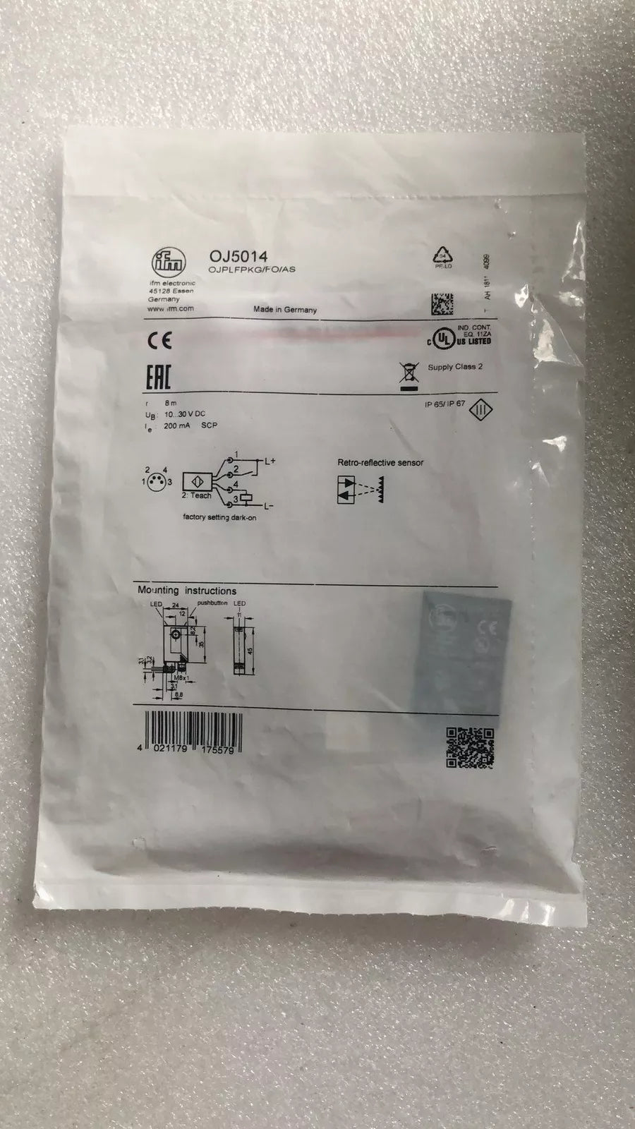 1PC IFM OJ5014 Photoelectric Sensor OJ5014 Expedited Shipping