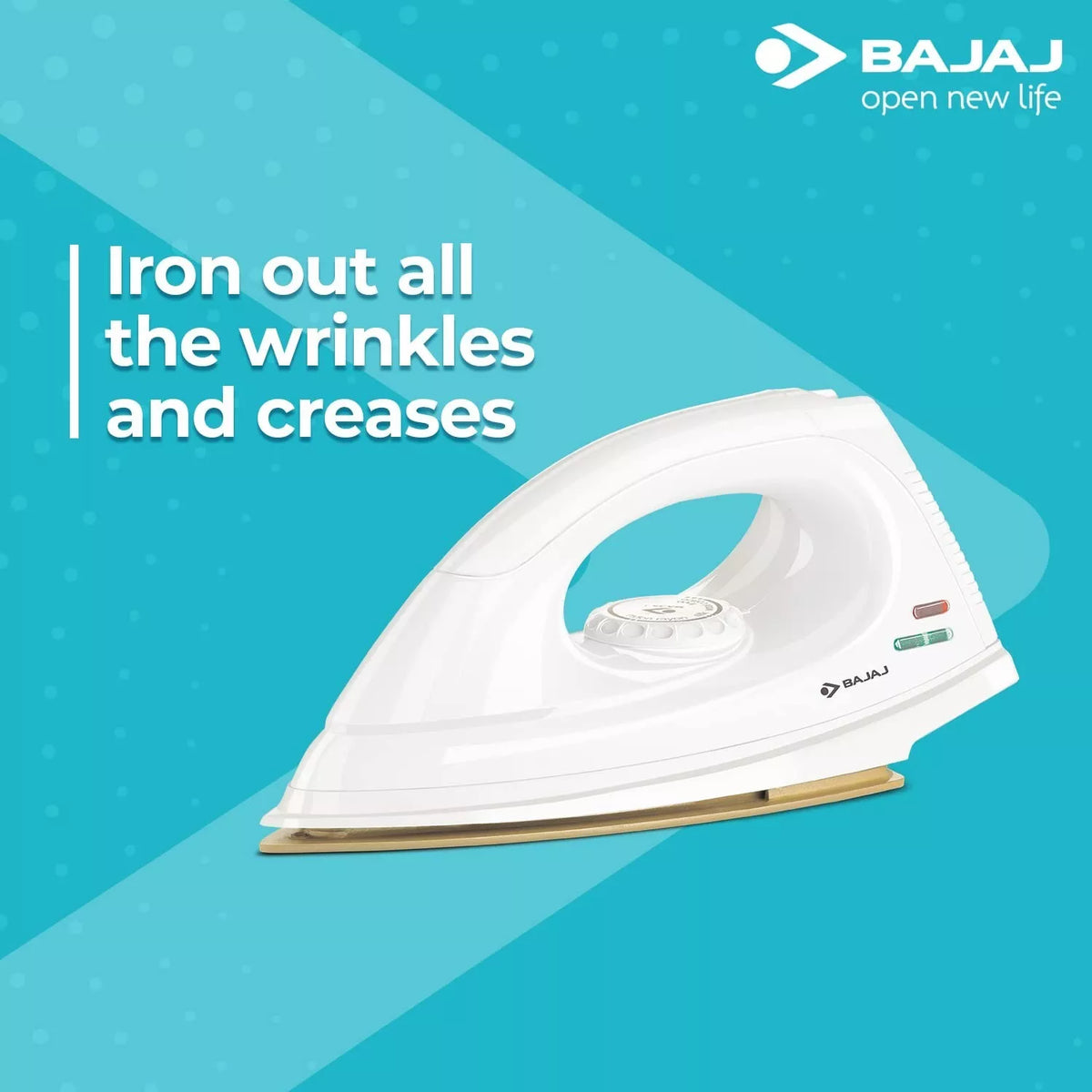 Bajaj 1000W Dx-7 Iron with Advanced Soleplate and Anti-Bacterial Technology