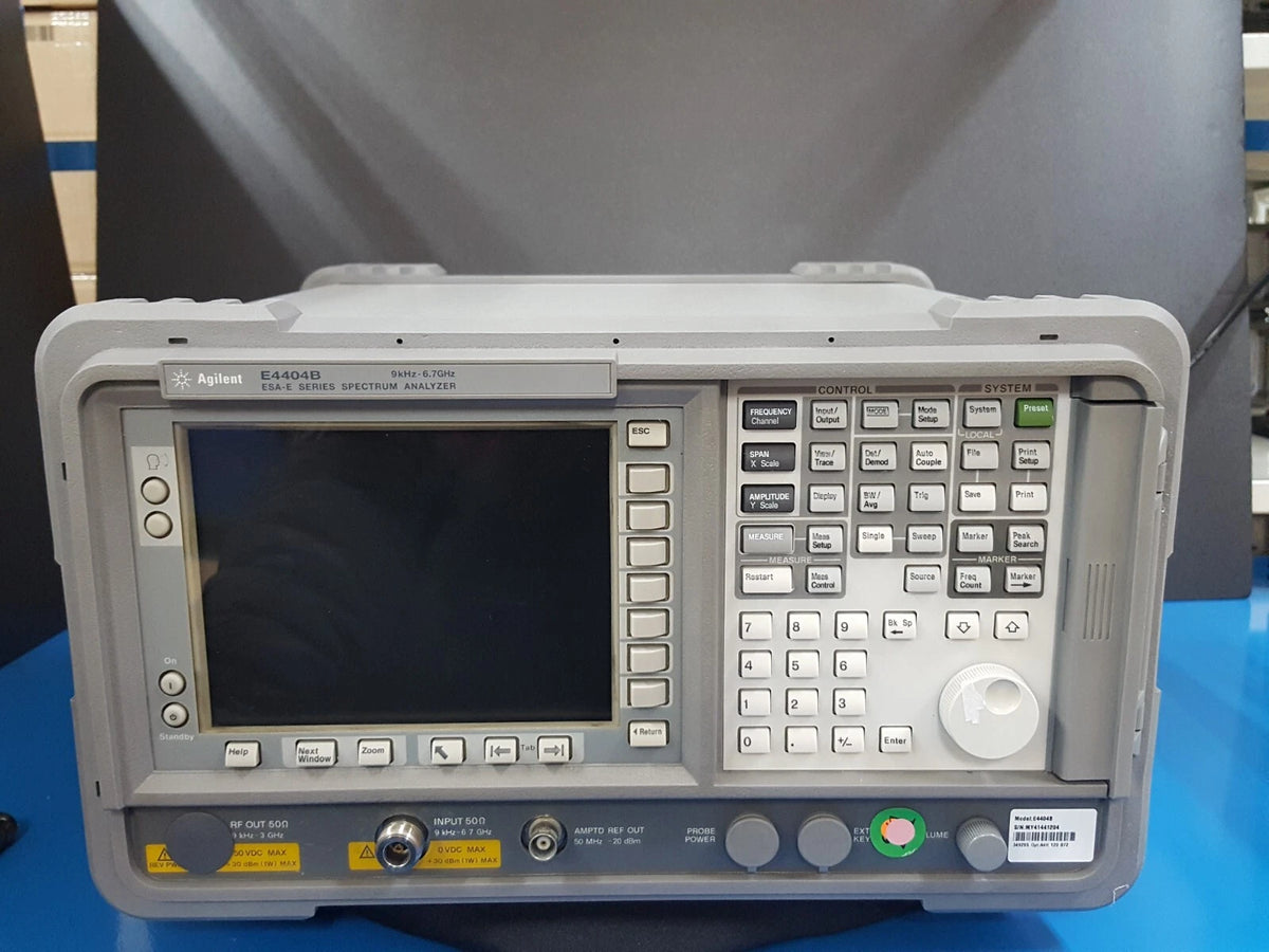 Agilent E4404B Spectrum Analyzer 9kHz - 6.7GHz W/Opt. B72 1D5 A4H 120 (1204)