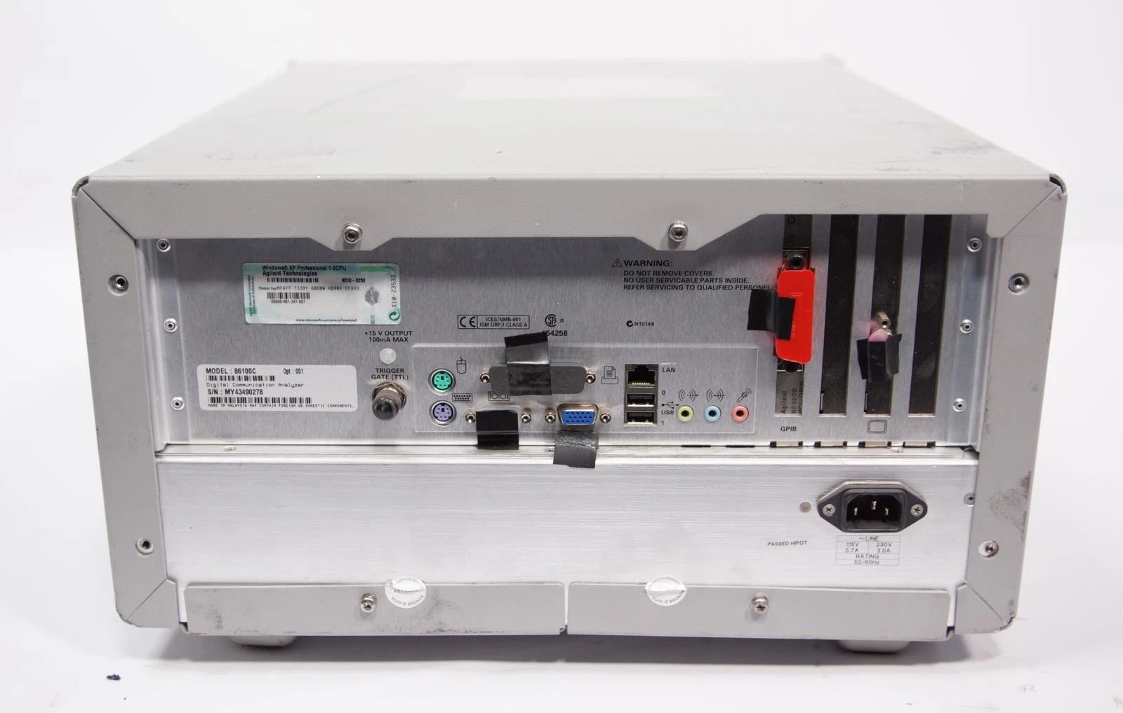 Agilent 86100C Infiniium DCA-J Wideband Oscilloscope Mainframe OPT 001