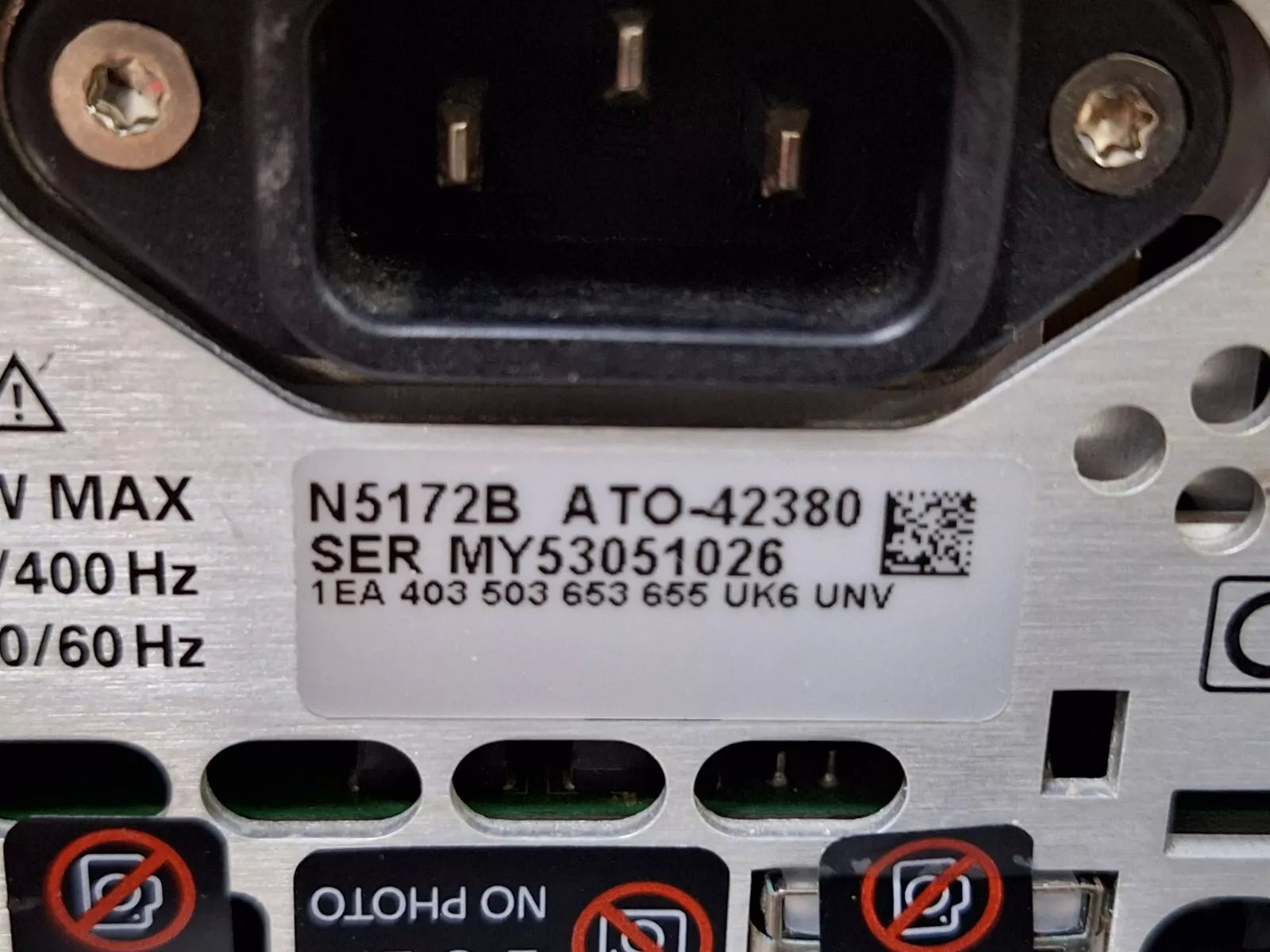 Keysight N5172B 3GHz Signal Generator with Options 1EA 403 503 653 655 UNV (1026)