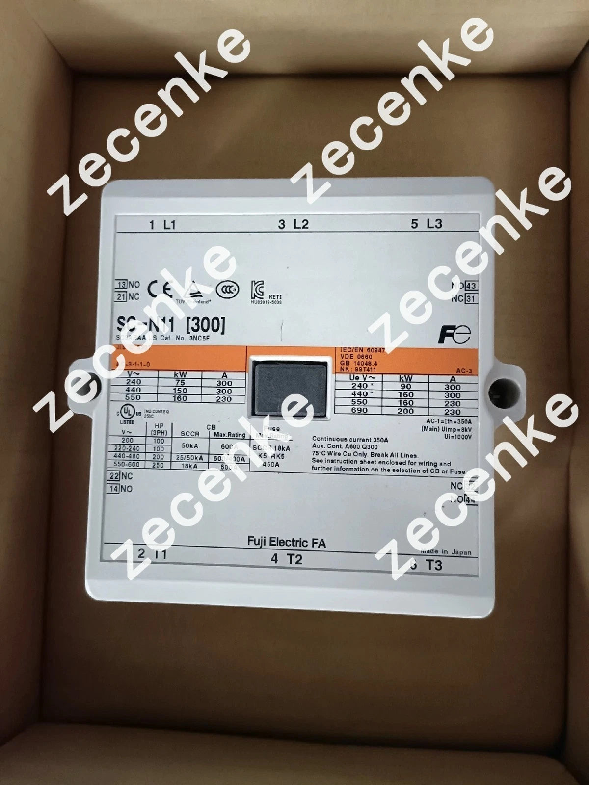 Fuji Electric SC-N11 [300] Magnetic Contactor 100-120 Vdc Coil 3NC5F New