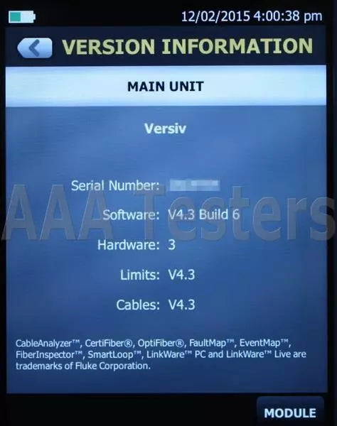 Fluke DSX-5000 Cat6a Certifier w/ OFP-100-Q OFP-QUAD OptiFiber PRO SM MM OTDR
