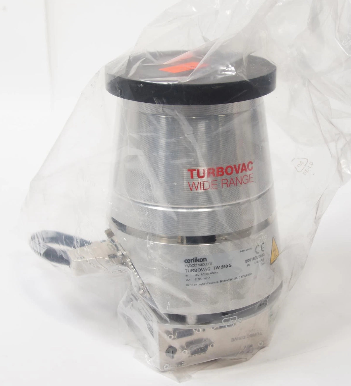 Aerlikon Leybold Turbovac TW 250 S Turbo Vacuum Pump with TD 400 Turbo Drive