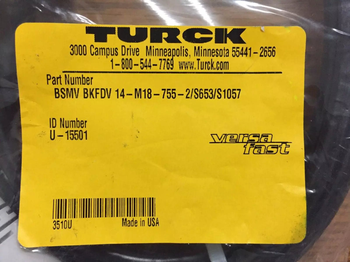 Turck BSMV BKFDV 14-M18-755-2/S6553/S1057, Cordset U-15501