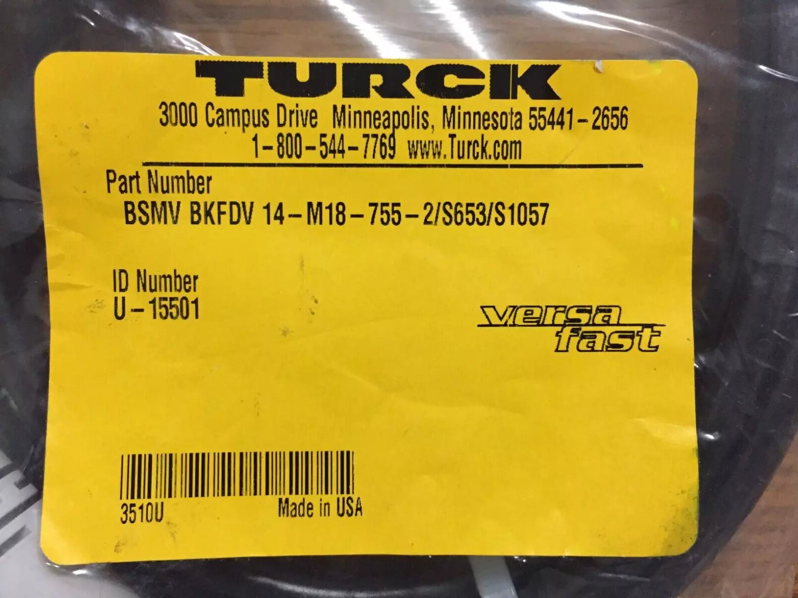 Turck BSMV BKFDV 14-M18-755-2/S6553/S1057, Cordset U-15501