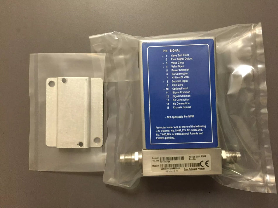 MKS GE50A001203RBV010 Gas Helium Mass Flow Controller 2000 SCCM