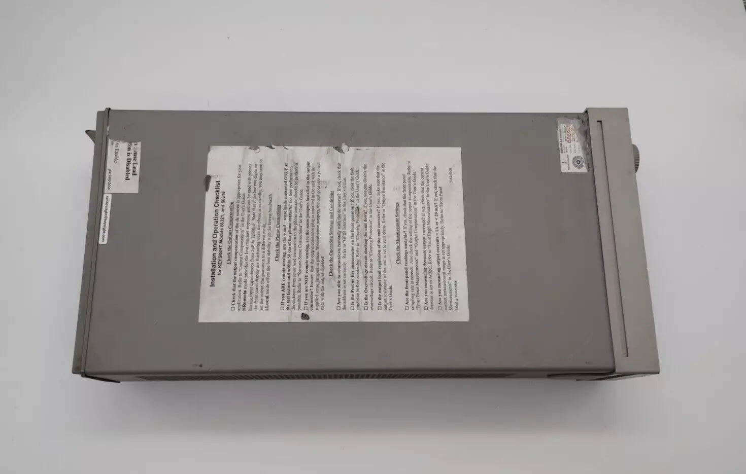 Keysight 66319D Dual Output Mobile DC Power Supply 15V 3A Battery Emulator GPIB