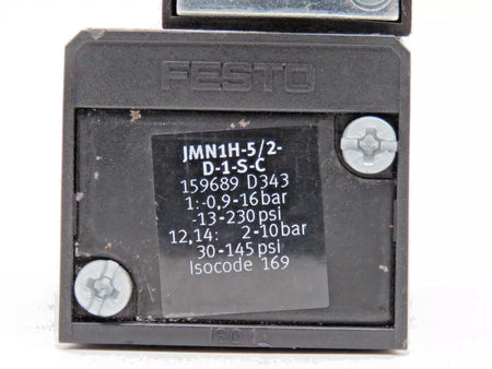 Festo JMN1H-5/2-D-1-S-C Solenoid Valve -0.9-16 Bar