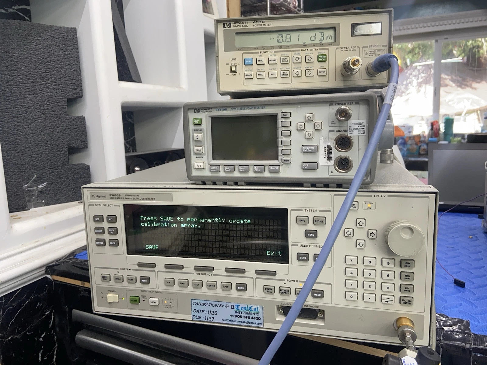 HP Agilent 83650B 10MHz-50GHz Sweep Swept Signal Generator 1, 2, 8! Cal’d!