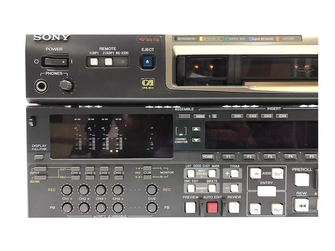 Sony HDW-M2000P HDCAM HD Digital Videocassette Recorder Tape Running 3445 HRs