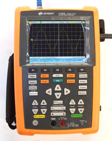 Agilent / Keysight U1620A Handheld Oscilloscope 200MHz 2 Ch 2 GSa/s