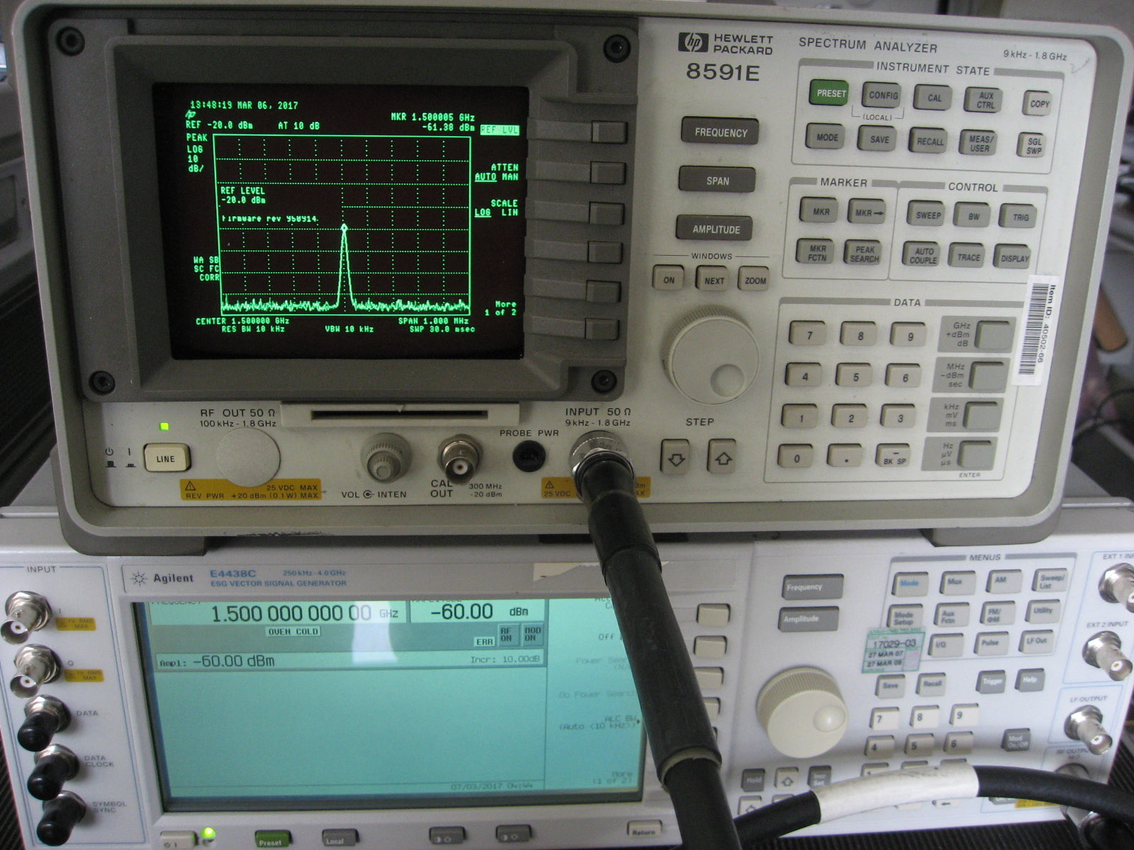 HP HP8591E Spectrum Analyzer Self-Cal Pass
