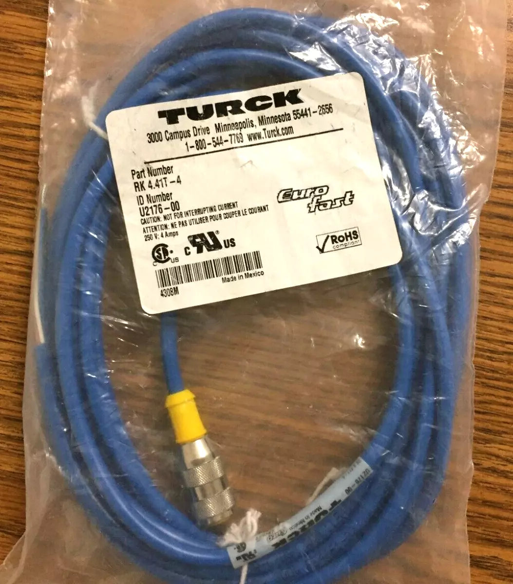 Turck RK 4.41T-4 Female EuroFast Cordset U-2176-00