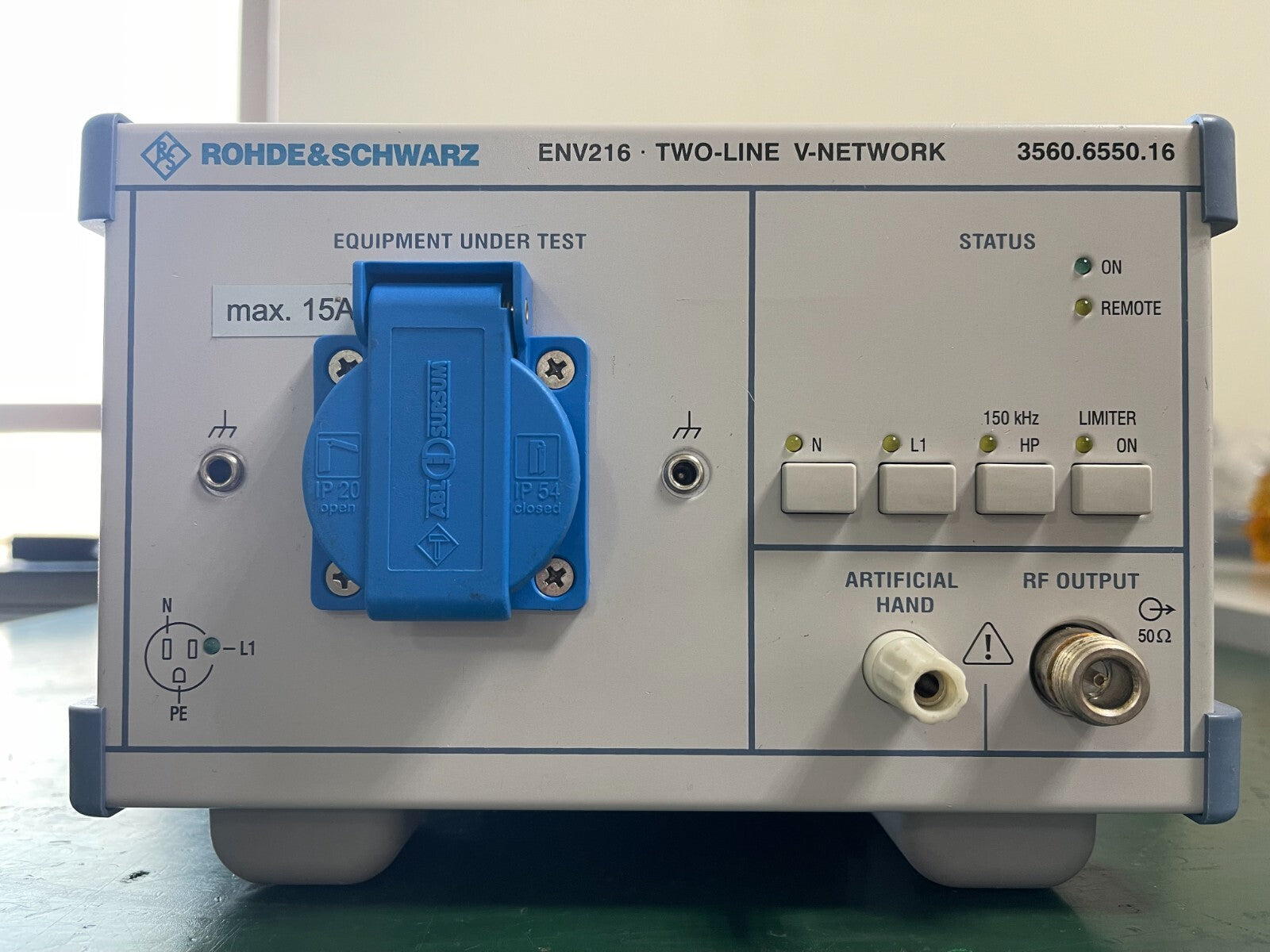 Rohde & Schwarz ENV216 LISN TWO-LINE V-NETWORK , 3560-6550.16 _1295 - XG eqpt
