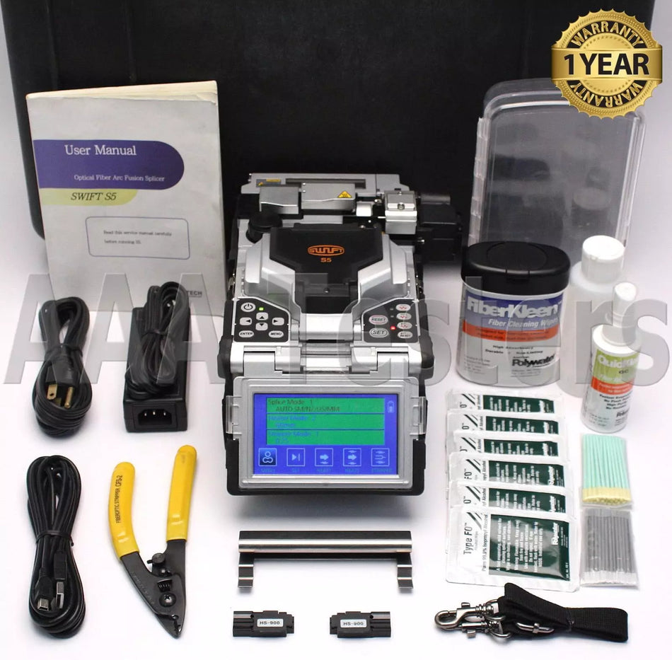 ILSINTECH Swift S5 SM MM Core Alignment Fiber Fusion Splicer w/ Attached Cleaver