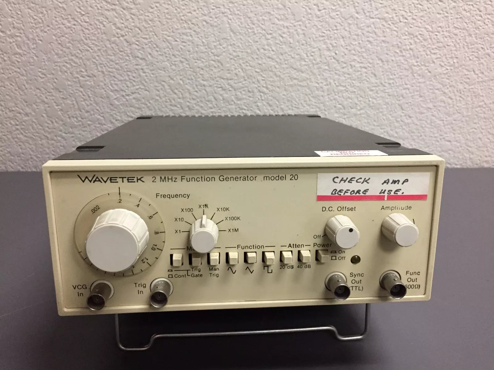 Wavetek Model 20 2MHz Function Generator