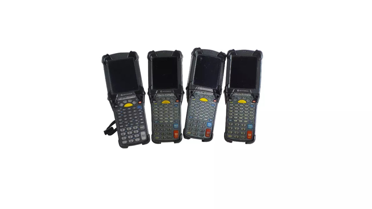 Lot of 4 Motorola MC9190-G30SWEQA6WR Barcode Scanner Bundle
